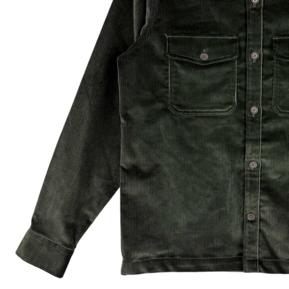 Express Men's Long Sleeve Buttons Green Corduroy Shirt Jacket Size Small NWOT - Picture 5 of 10